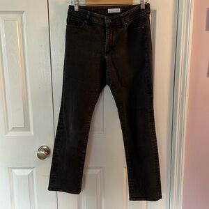 LOFT Black Curvy Straight Jeans Size 6